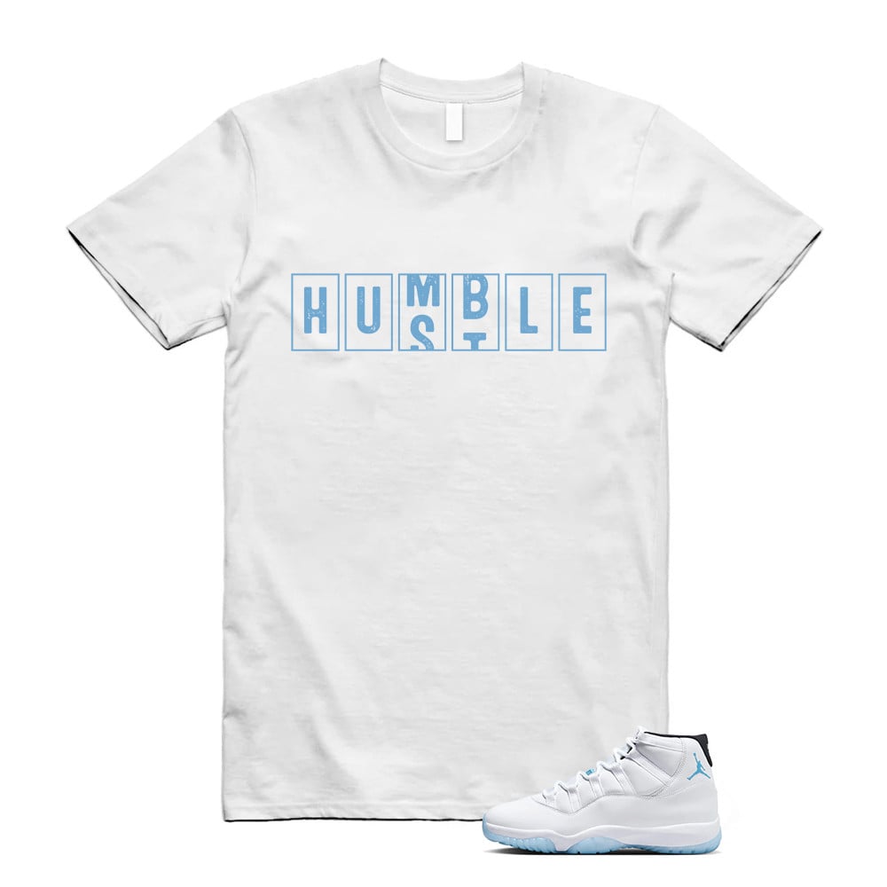 Hustle Humble Shirt, Jordan 11 Legend Blue Matching T-Shirt, Sneaker Match Tees