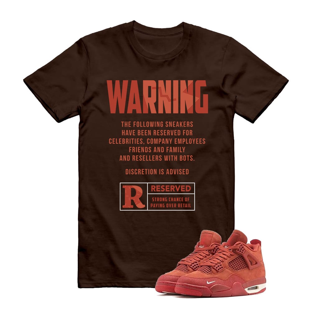 Reserved Jordan 4 Brick by Brick Sneaker Matching Tee Shirt Brown, Sneaker Match Tees
