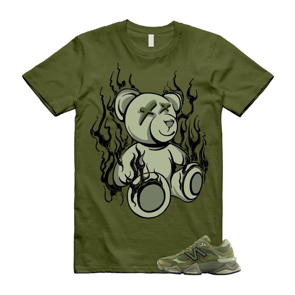 LIT Shirt To Match 9060 Dark Olivine Green Olive T-Shirt, Sneaker Match Tees