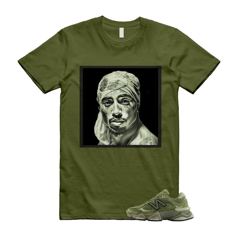 PAC Shirt To Match 9060 Dark Olivine Green Olive T-Shirt, Sneaker Match Tees