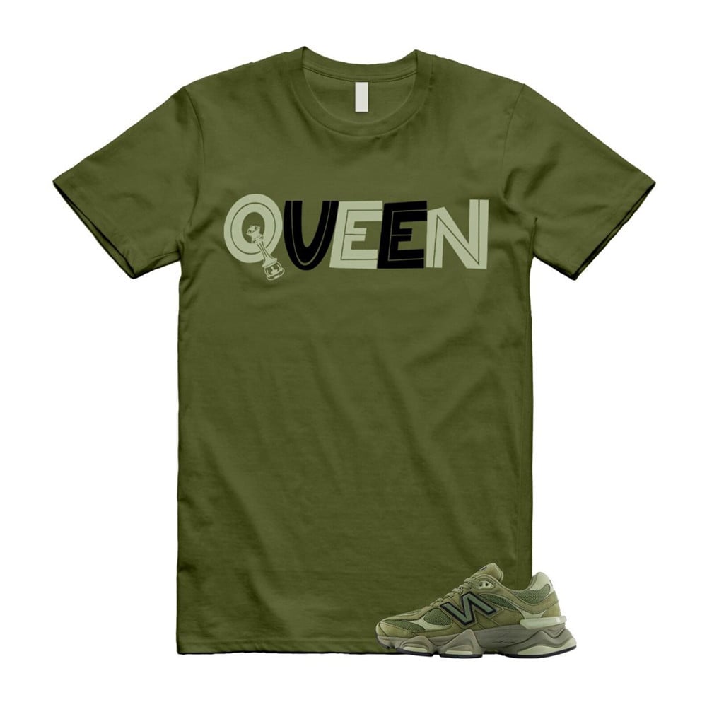Queen Shirt To Match 9060 Dark Olivine Green Olive T-Shirt, Sneaker Match Tees