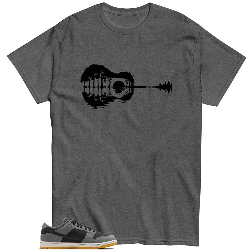 Guitar Shirt To Match SB Dunk Low Dark Smoke Grey T-Shirt, Sneaker Match Tees