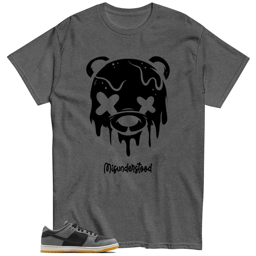 Drippy Bear Shirt To Match SB Dunk Low Dark Smoke Grey T-Shirt, Sneaker Match Tees