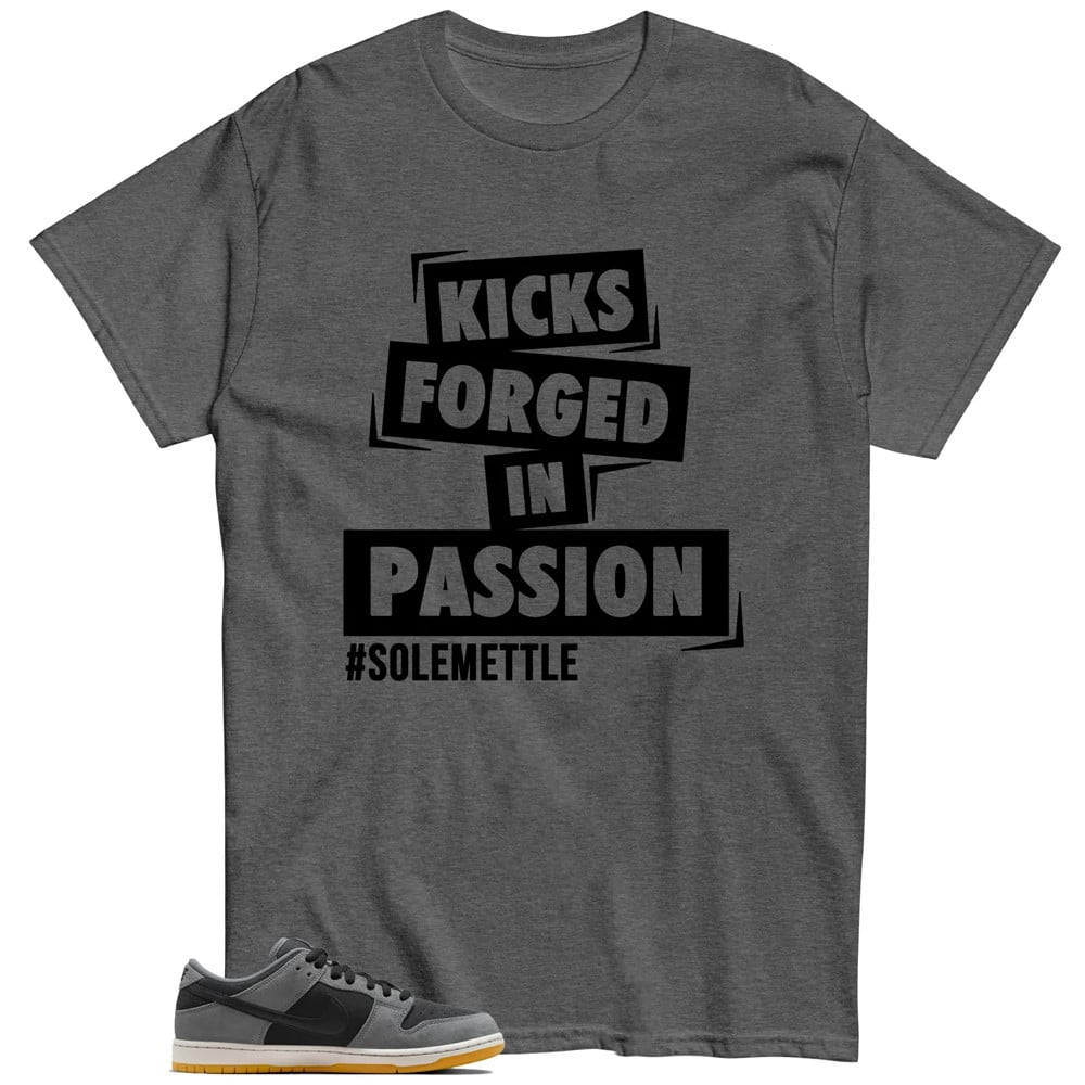 Passion Kicks Shirt To Match SB Dunk Low Dark Smoke Grey T-Shirt, Sneaker Match Tees