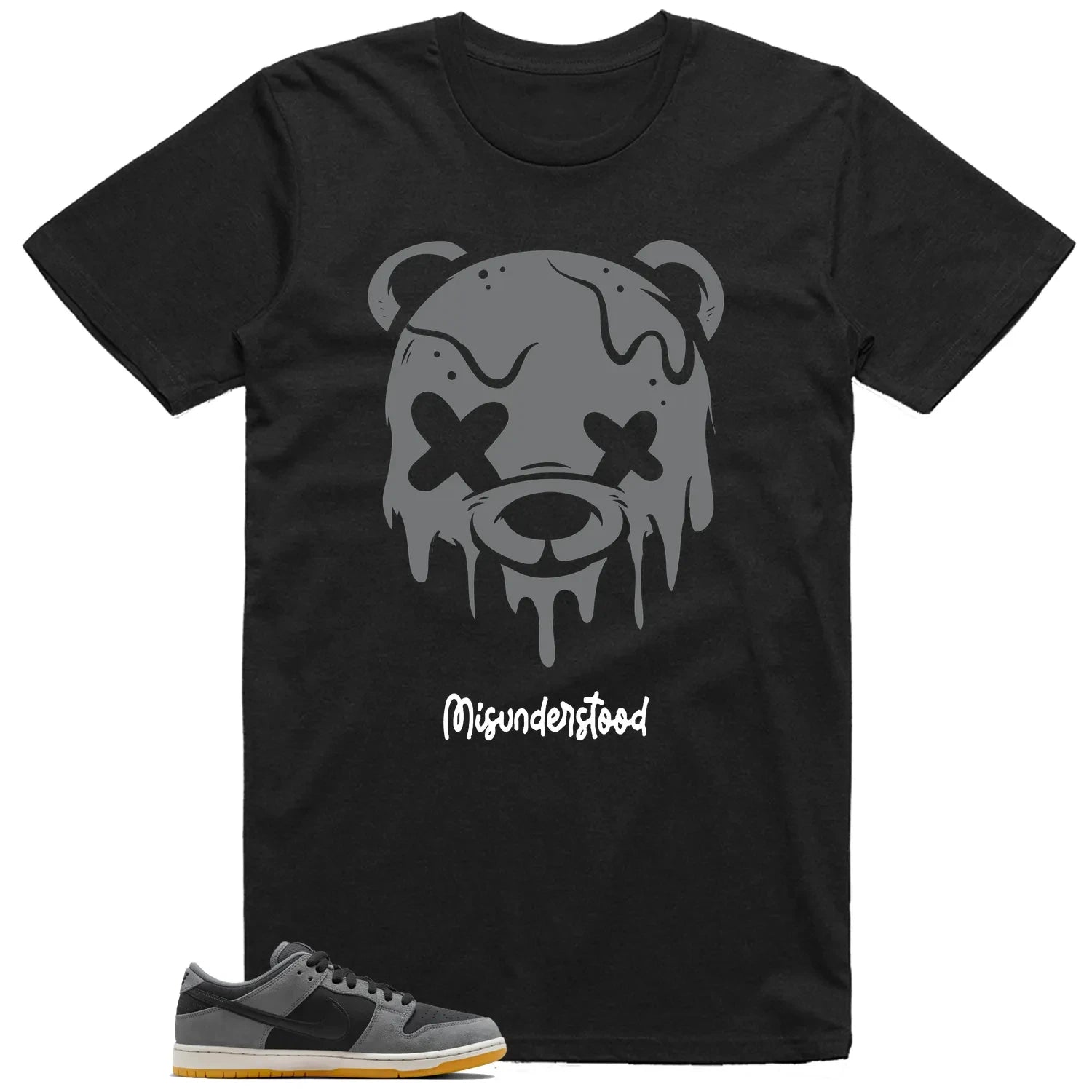 Drippy Bear Shirt To Match SB Dunk Low Dark Smoke Grey T-Shirt, Sneaker Match Tees