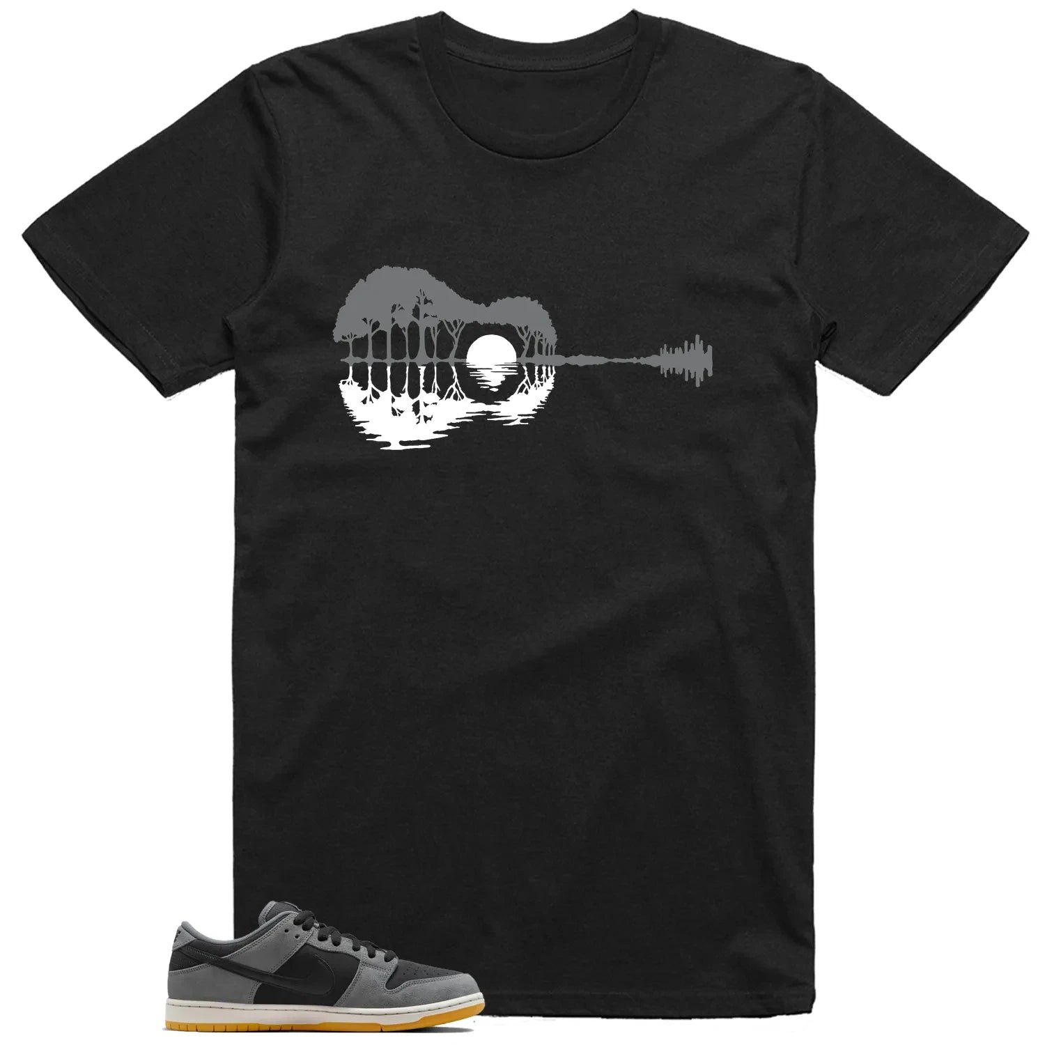 Guitar Shirt To Match SB Dunk Low Dark Smoke Grey T-Shirt, Sneaker Match Tees