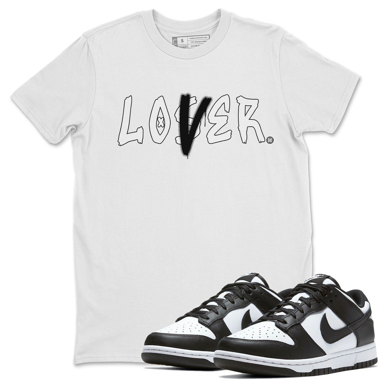 Loser Lover Unisex Crew Neck T-Shirt - Sneaker Shirt To Match Dunks Panda Black White T-Shirt, Sneaker Match Tee