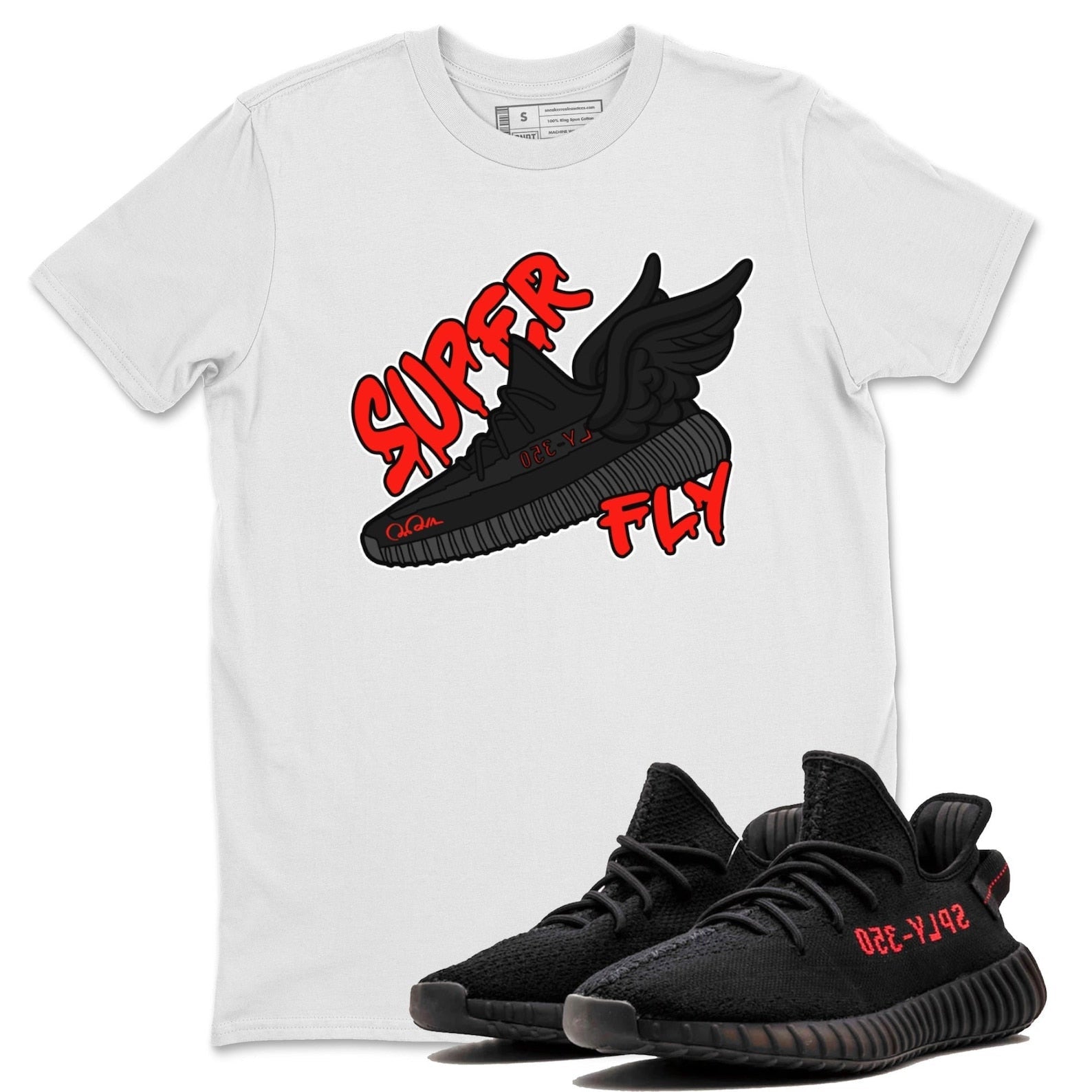 Super Fly Unisex Crew Neck Sneaker Matching Tee Shirt To Match Yeezys 350 Bred T-Shirt, Sneaker Match Tee