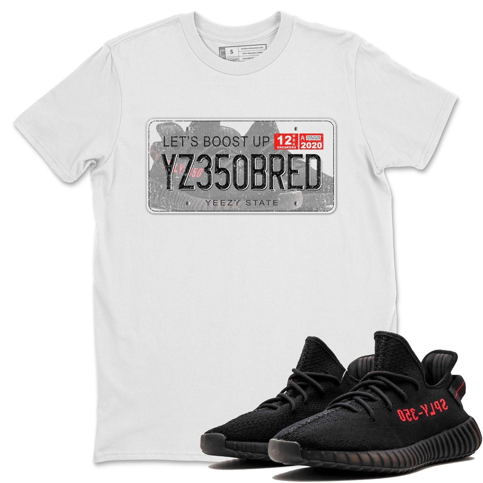 Yeezy Plate Unisex Crew Neck Sneaker Matching Tee Shirt To Match Yeezys 350 Bred T-Shirt, Sneaker Match Tee
