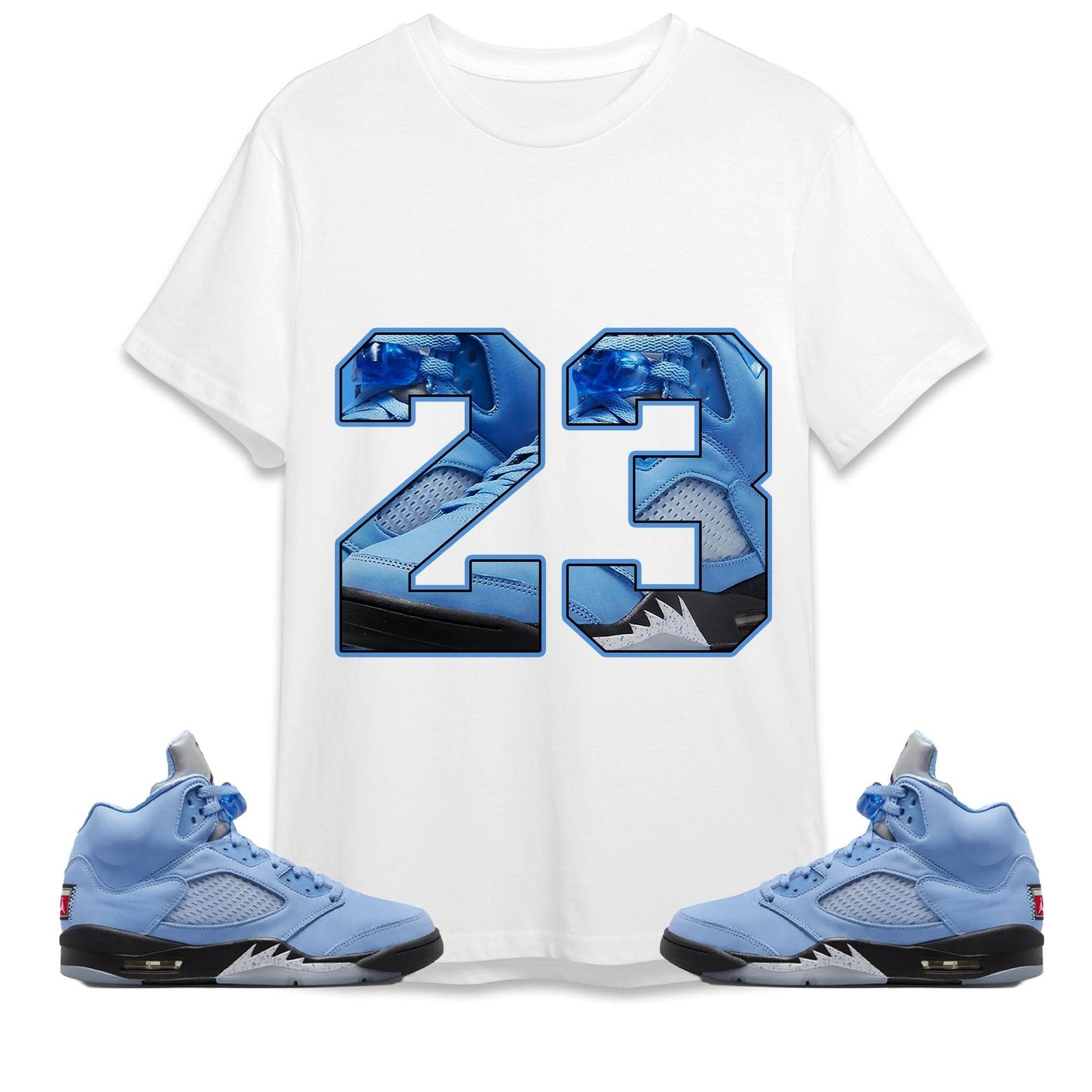 Number 23 CM5 Unisex Shirt Match Jordan 5 University Blue T-Shirt, Sneaker Match Tee