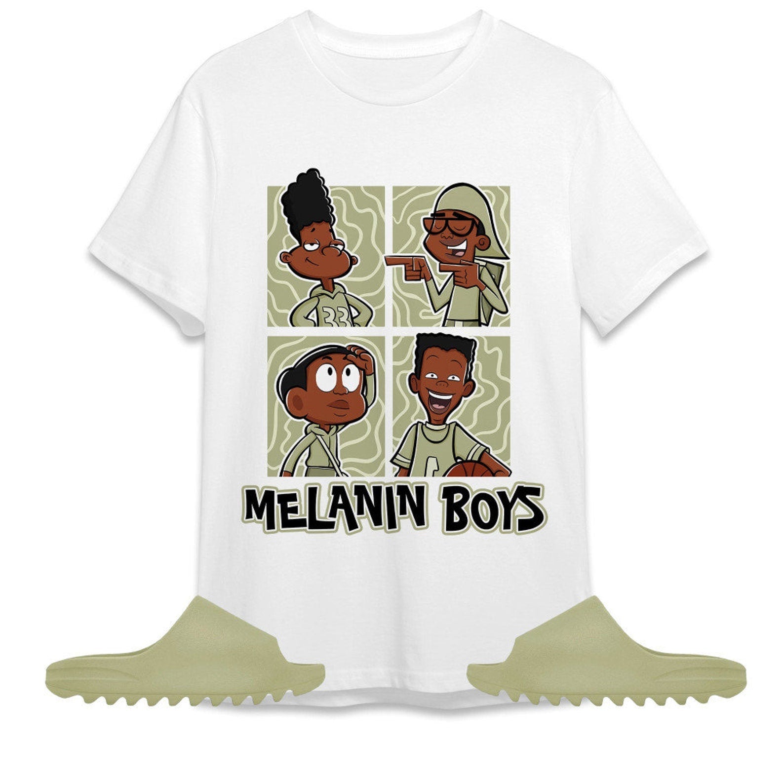 Yeezy Slide Resin Unisex Shirt, Black Boy 90s, Shirt To Match Sneaker T-Shirt, Sneaker Match Tee