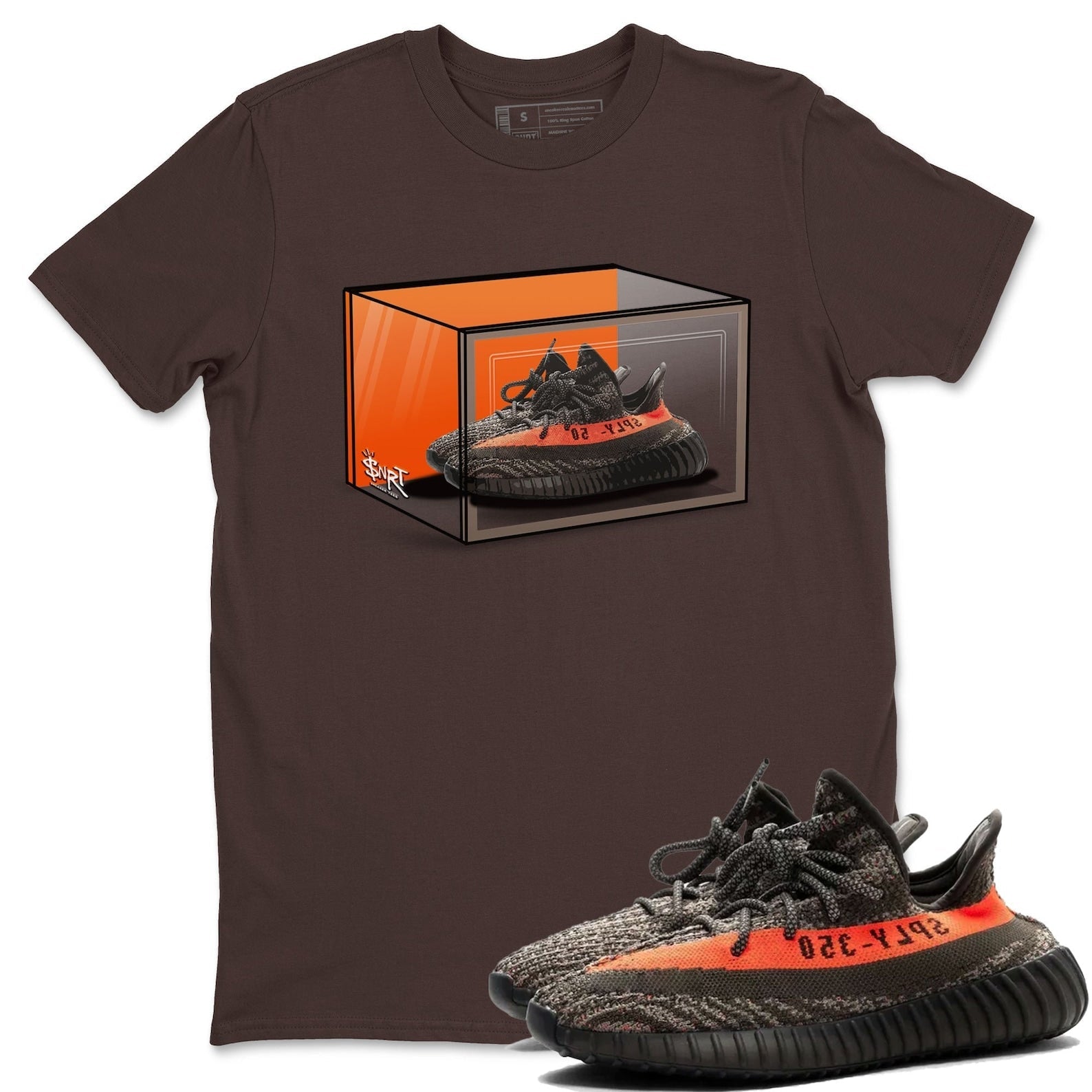 Shoe Box Unisex T-Shirt - Sneaker Shirt To Match Yeezys 350 Carbon Beluga T-Shirt, Sneaker Match Tee