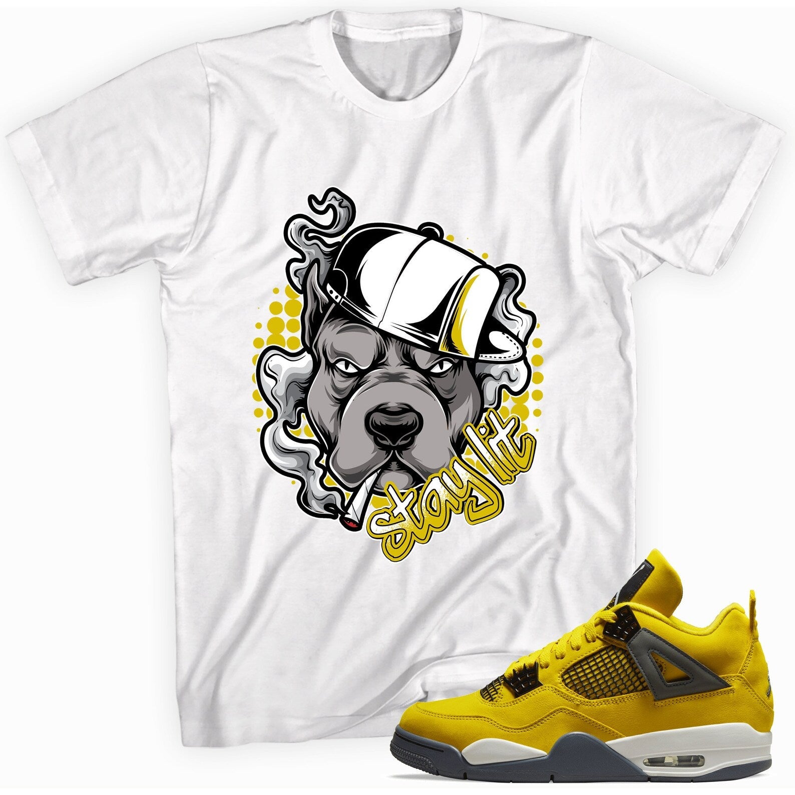 Stay Lit T-Shirt Match Jordan 4 Lightning T-Shirt, Sneaker Match Tee