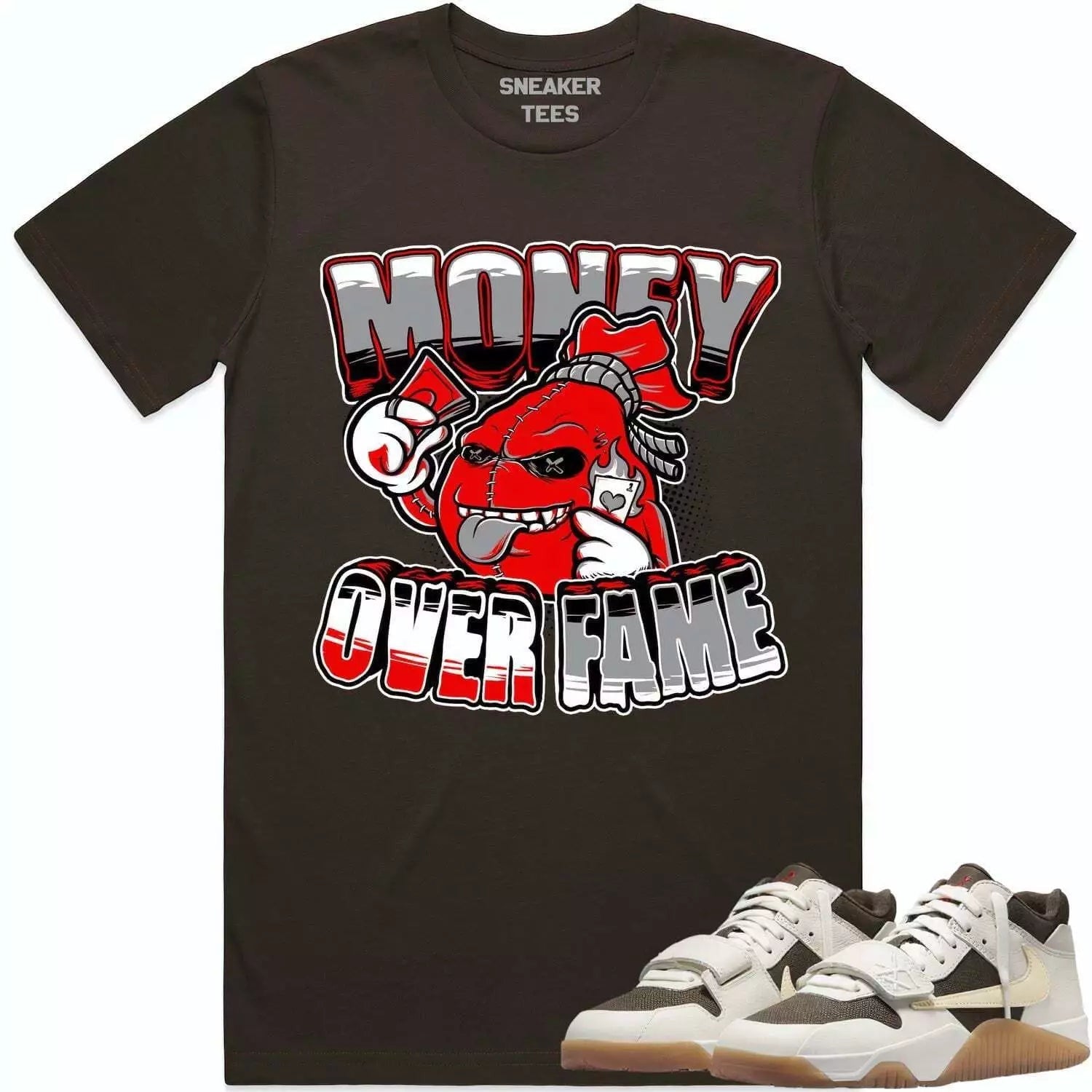 Running Game Sneaker Shirt Made To Dunks High White Picante Red T-Shirt, Sneaker Match Tee