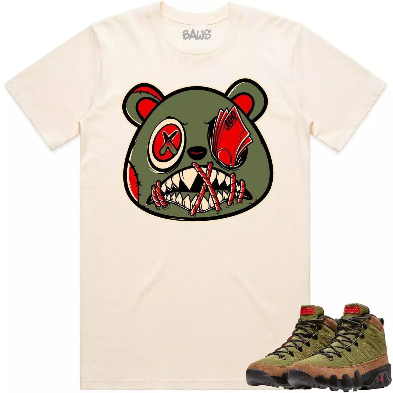 Money Talk Bear Sneaker Shirt Made To Match Jordan 5 Retro T-Shirt, Sneaker Match Tee