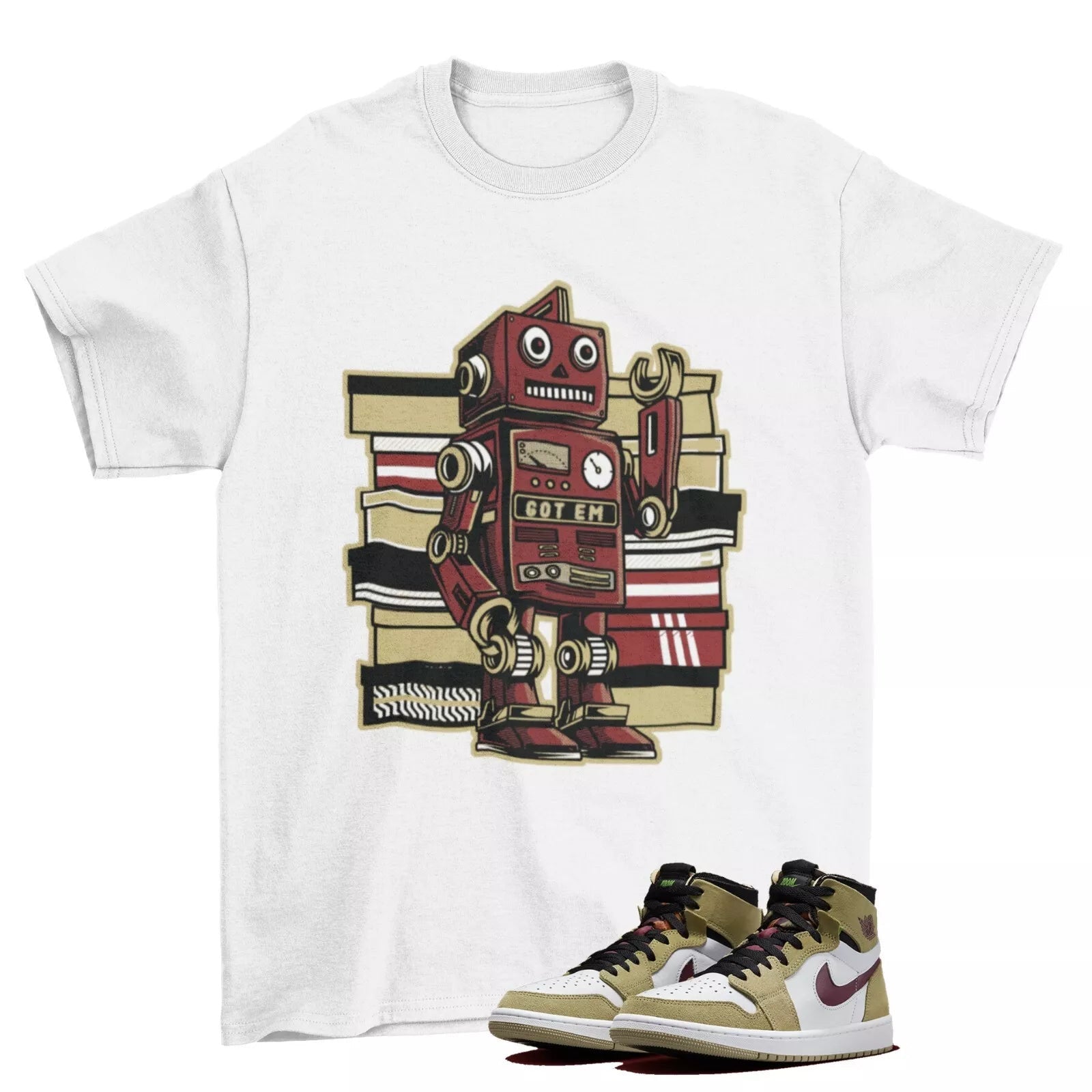 Spread Love Sneaker Shirt to Match Dunk Low Green Strike / White T-Shirt, Sneaker Match Tee