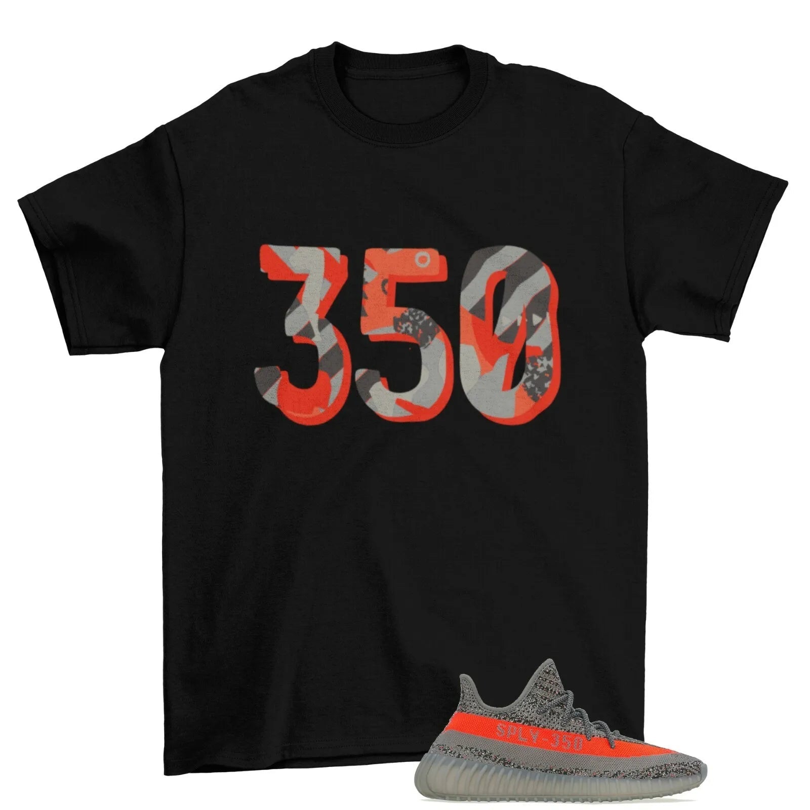 350 Pattern Sneaker Shirt to MatchYeezy 350 Boost V2 Beluga RF T-Shirt, Sneaker Match Tee