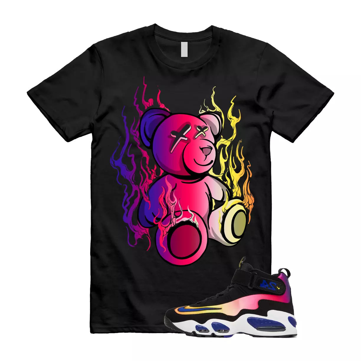 Air Griffey Max 1 Los Angeles Sunset 24 Purple Pink Blue T Shirt Match LIT T-Shirt, Sneaker Match Tee