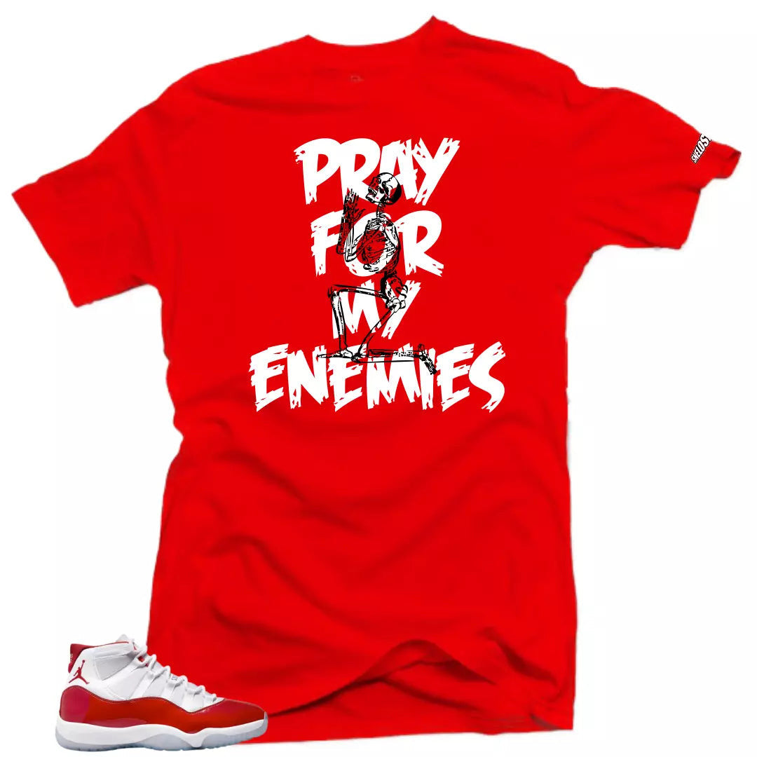 Shirt To Match Jordan 11 Cherry Varsity Red - Enemies Air Sneaker Tees T-Shirt, Sneaker Match Tee