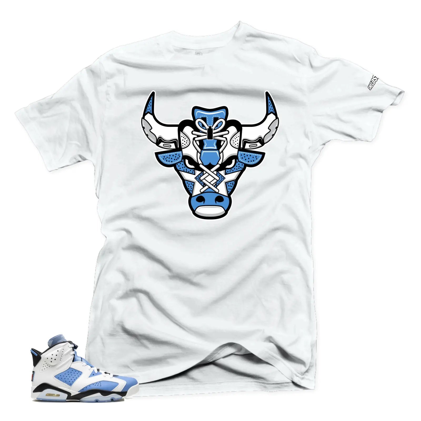 Shirt To Match Jordan 6 UNC University Blue- Bull Sneaker Tees T-Shirt, Sneaker Match Tee
