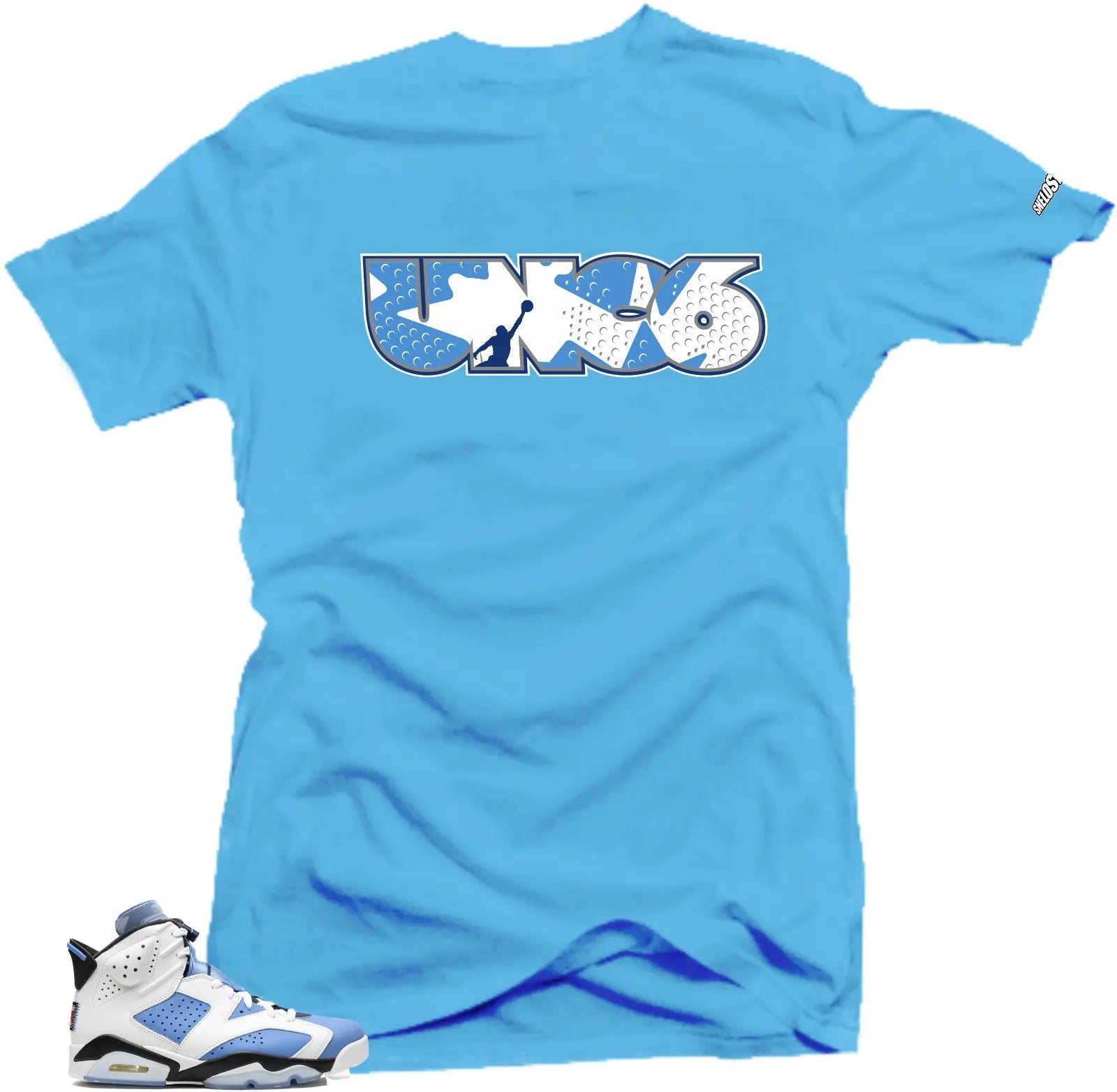 Shirt To Match Jordan 6 UNC University Blue-UNC6 Sneaker Tees T-Shirt, Sneaker Match Tee