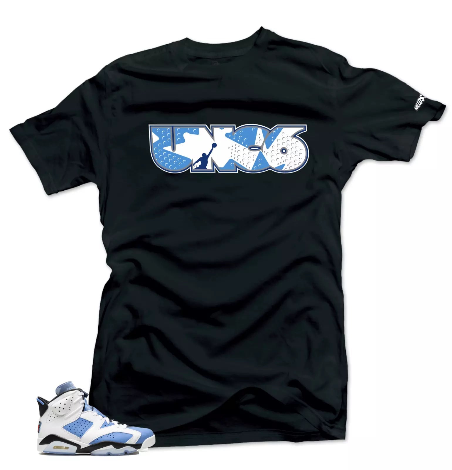 Shirt To Match Jordan 6 UNC University Blue-UNC6 Sneaker Tees T-Shirt, Sneaker Match Tee
