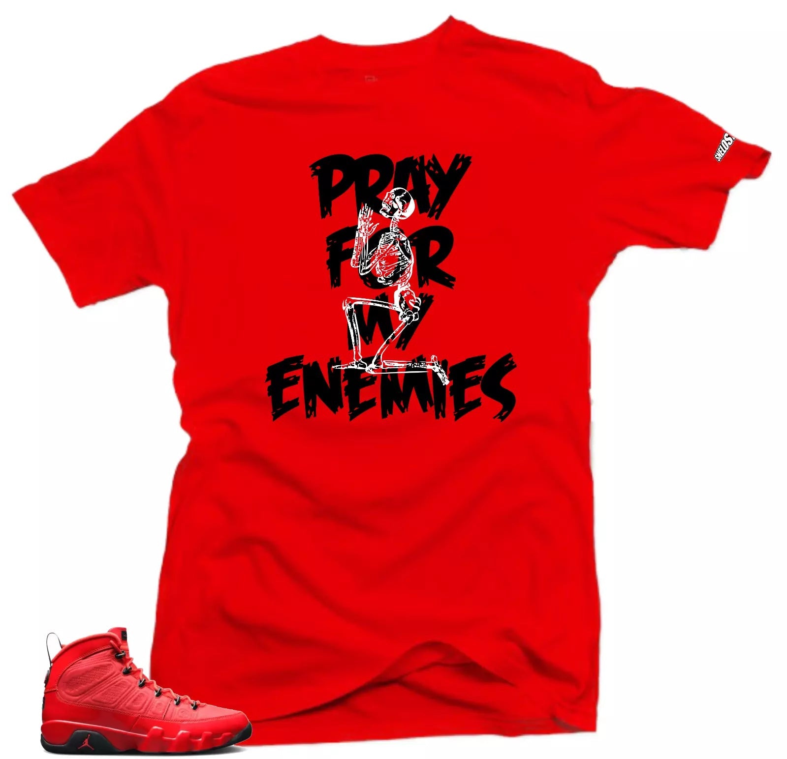 Shirt To Match Jordan 9 Chile Red Shoes - Enemies Sneaker Match Shirts T-Shirt, Sneaker Match Tee