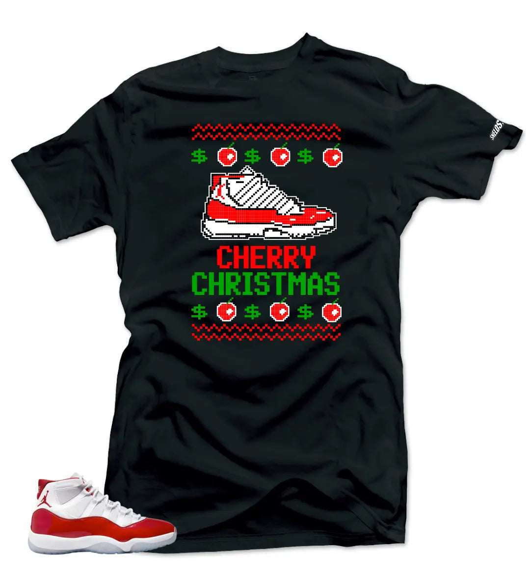 Shirt To Match Jordan 11 Cherry Varsity Red - Cherry Christmas Air Sneaker Tees T-Shirt, Sneaker Match Tee