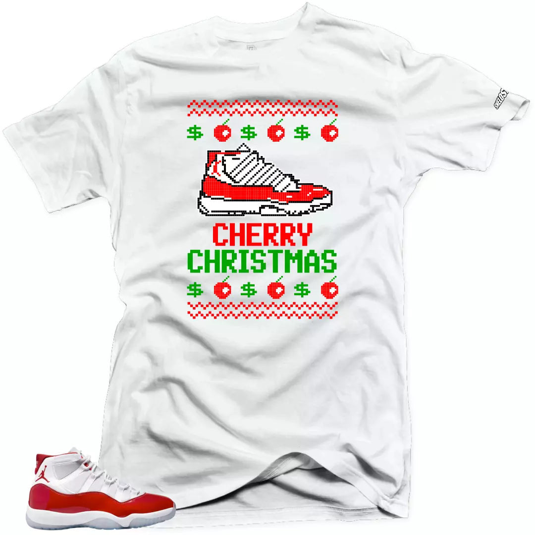 Shirt To Match Jordan 11 Cherry Varsity Red - Cherry Christmas Air Sneaker Tees T-Shirt, Sneaker Match Tee