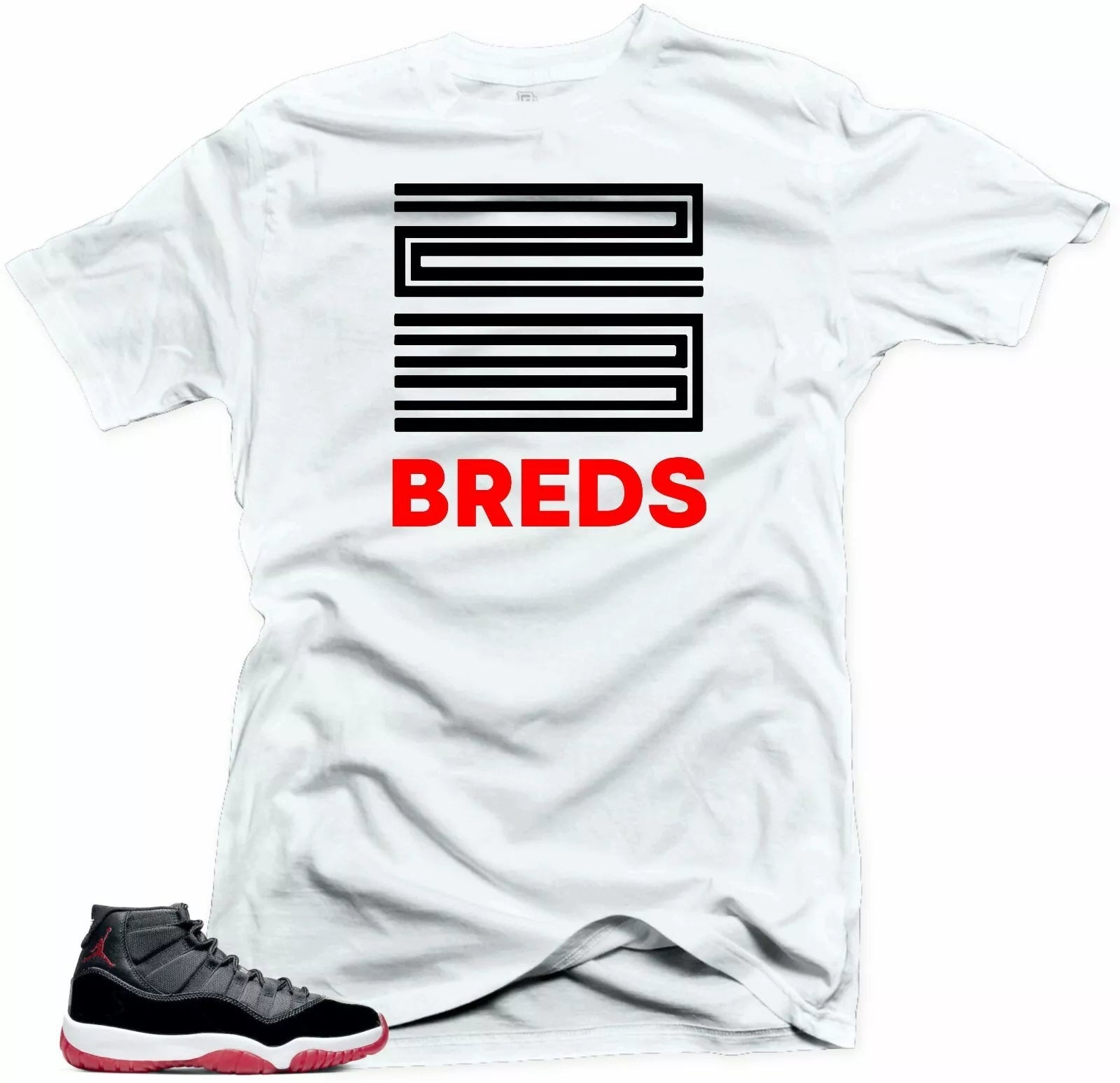 Shirt To Match Jordan 11 Bred 2019 - 23 Breds White Tee T-Shirt, Sneaker Match Tee