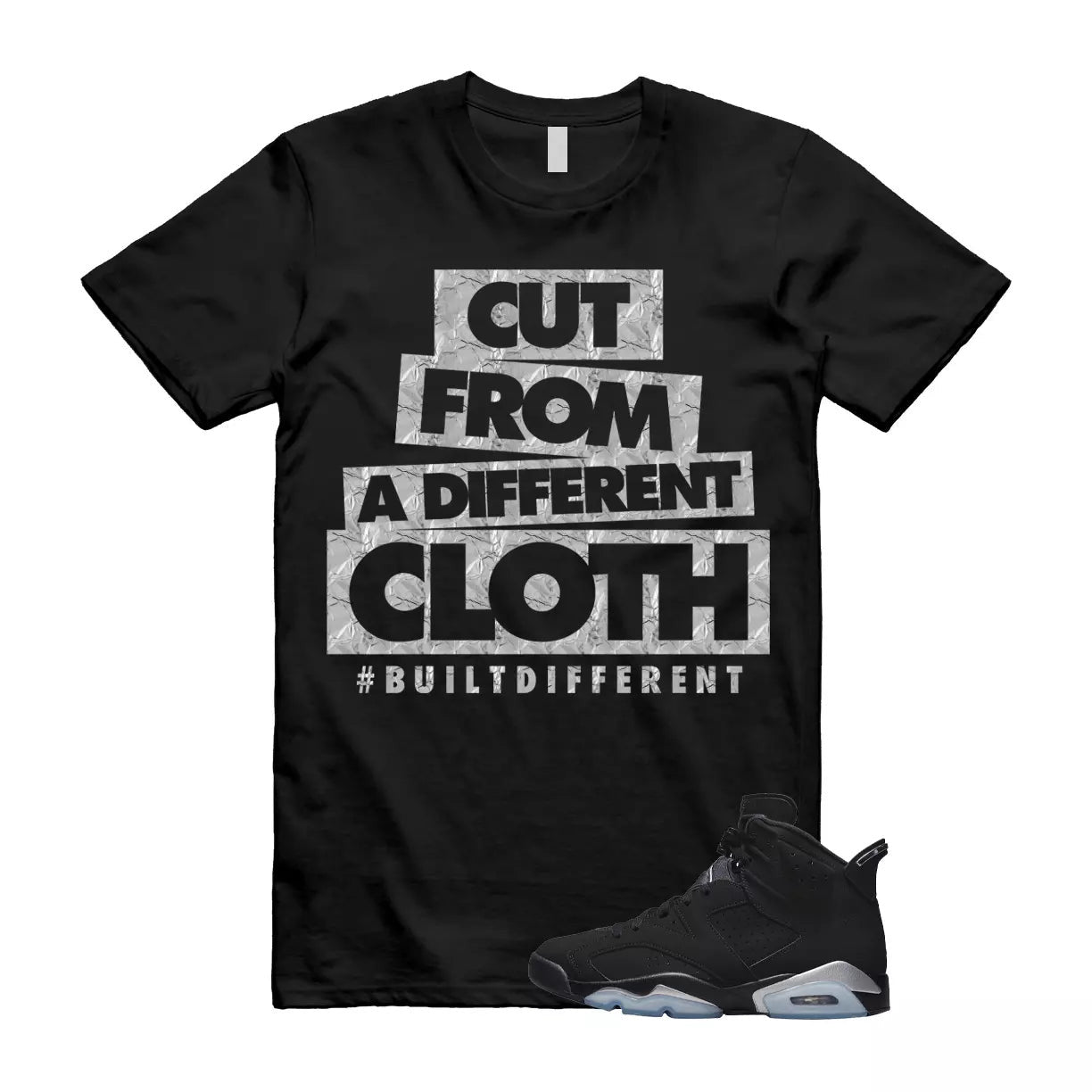 CLOTH Shirt to match Jordan 6 Retro Chrome Metallic Silver Slated Translucent OG T-Shirt, Sneaker Match Tee