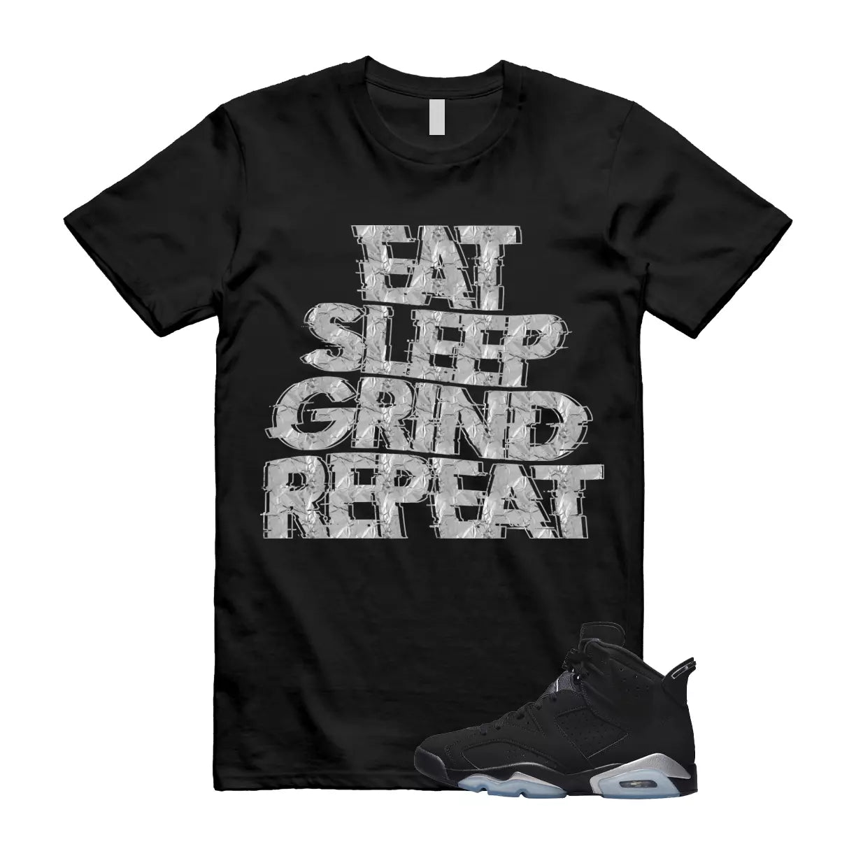ESGR Shirt to match Jordan 6 Retro Chrome Metallic Silver Slated Translucent OG T-Shirt, Sneaker Match Tee