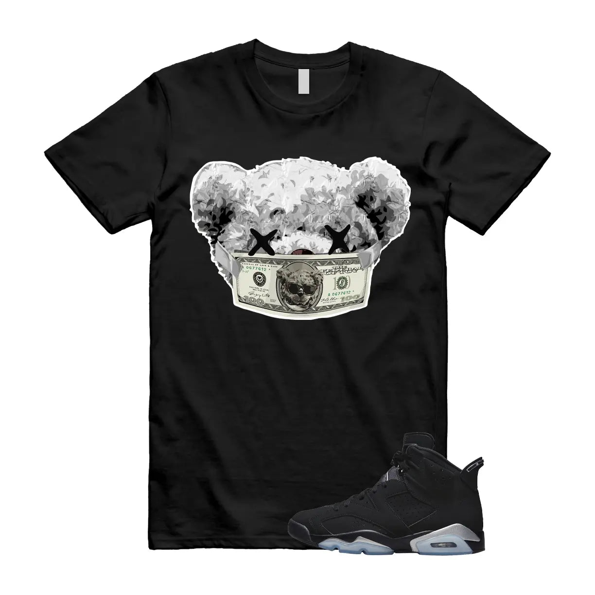 SIL T Shirt to match Jordan 6 Retro Chrome Metallic Silver Slated Translucent OG T-Shirt, Sneaker Match Tee