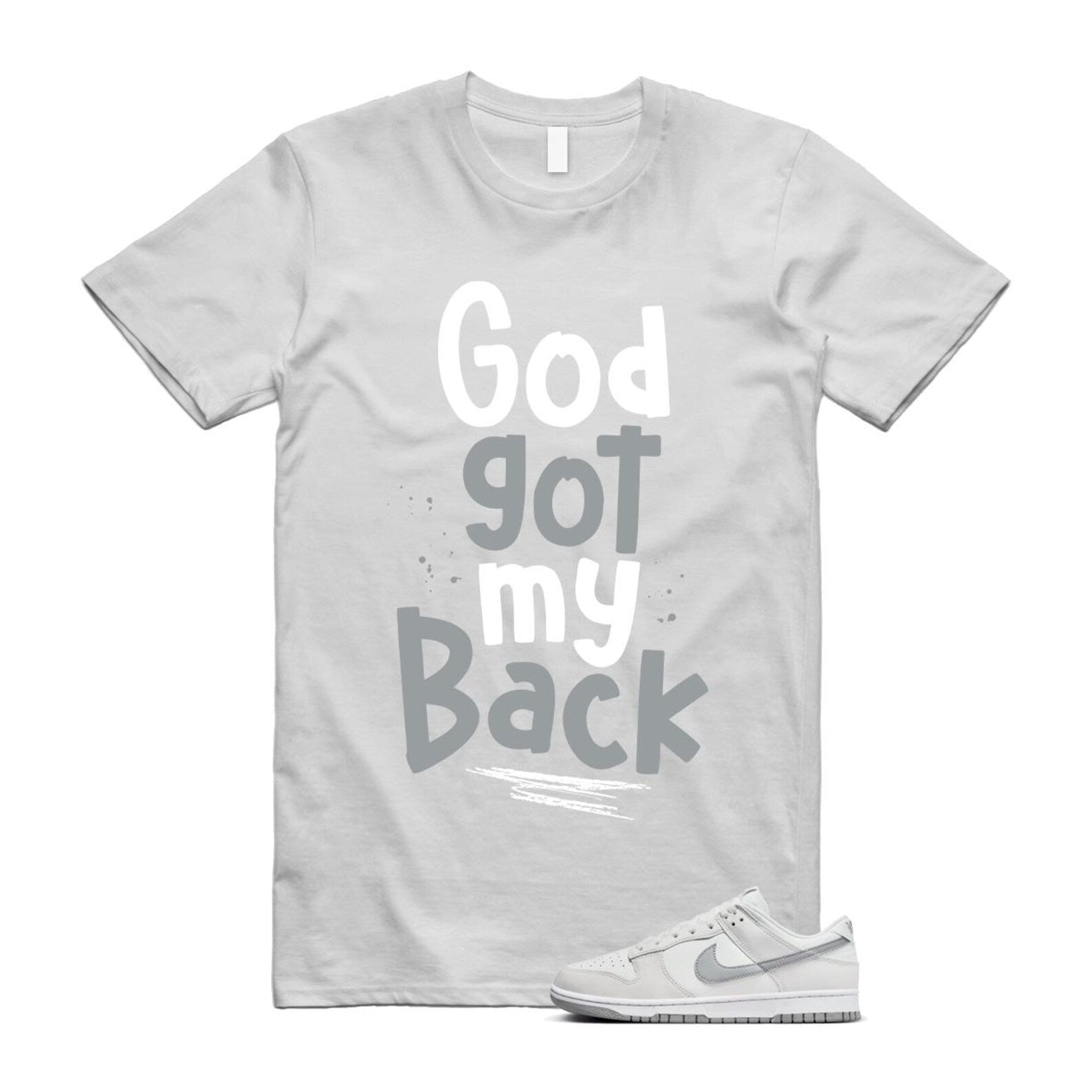 Dunk Summit White Light Smoke Grey Platinum Tint Low Retro T Shirt Match GOD T-Shirt, Sneaker Match Tee