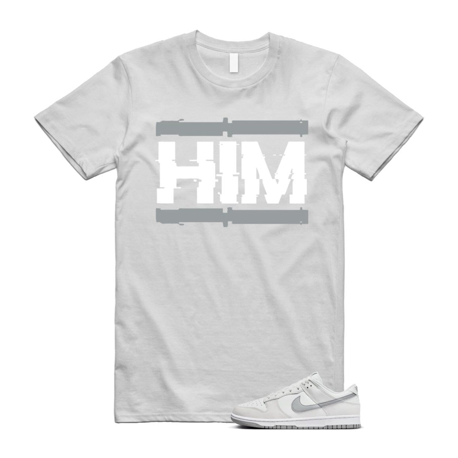 Dunk Summit White Light Smoke Grey Platinum Tint Low Retro T Shirt Match HIM T-Shirt, Sneaker Match Tee