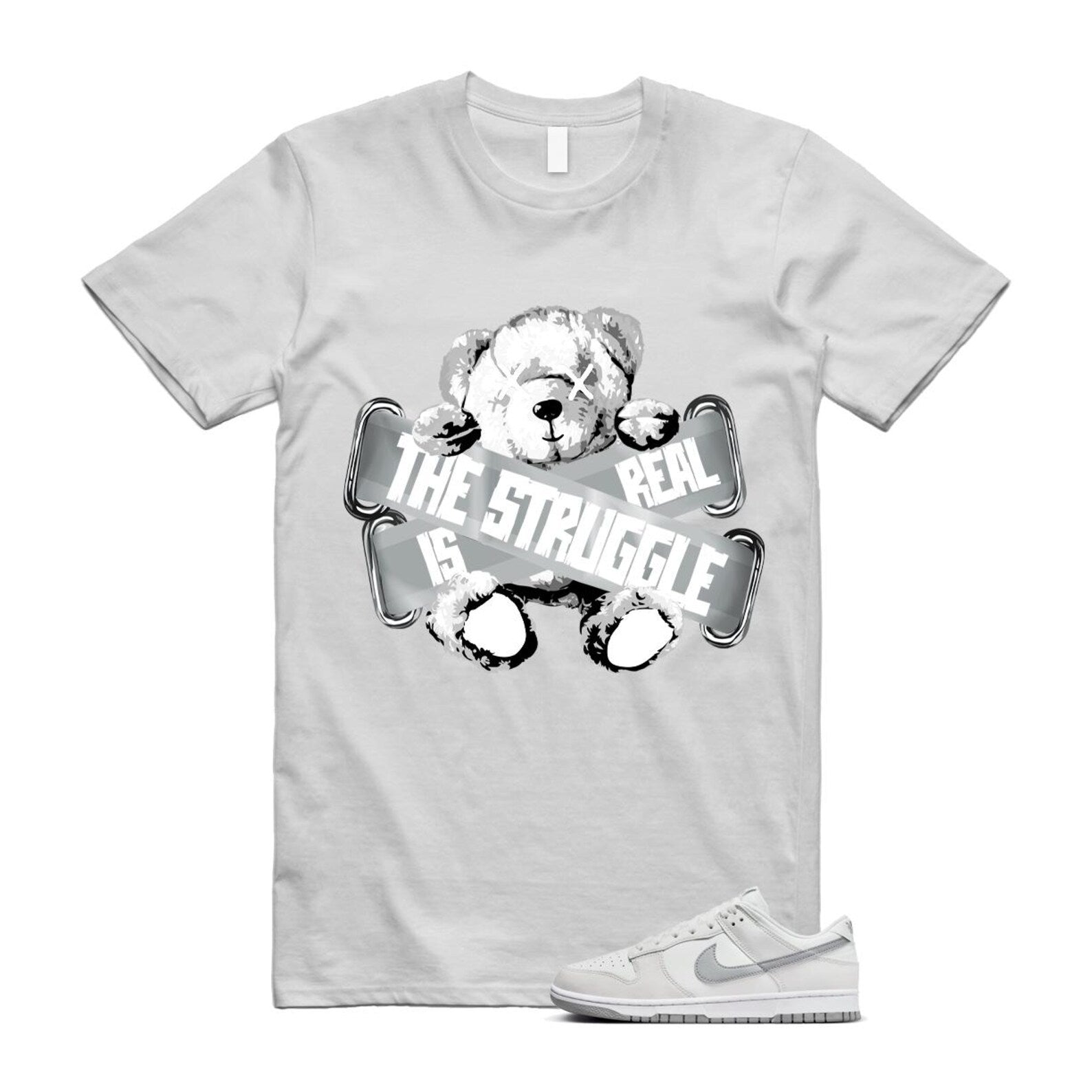 Dunk Summit White Light Smoke Grey Platinum Tint Low Retro T Shirt Match TSIR T-Shirt, Sneaker Match Tee