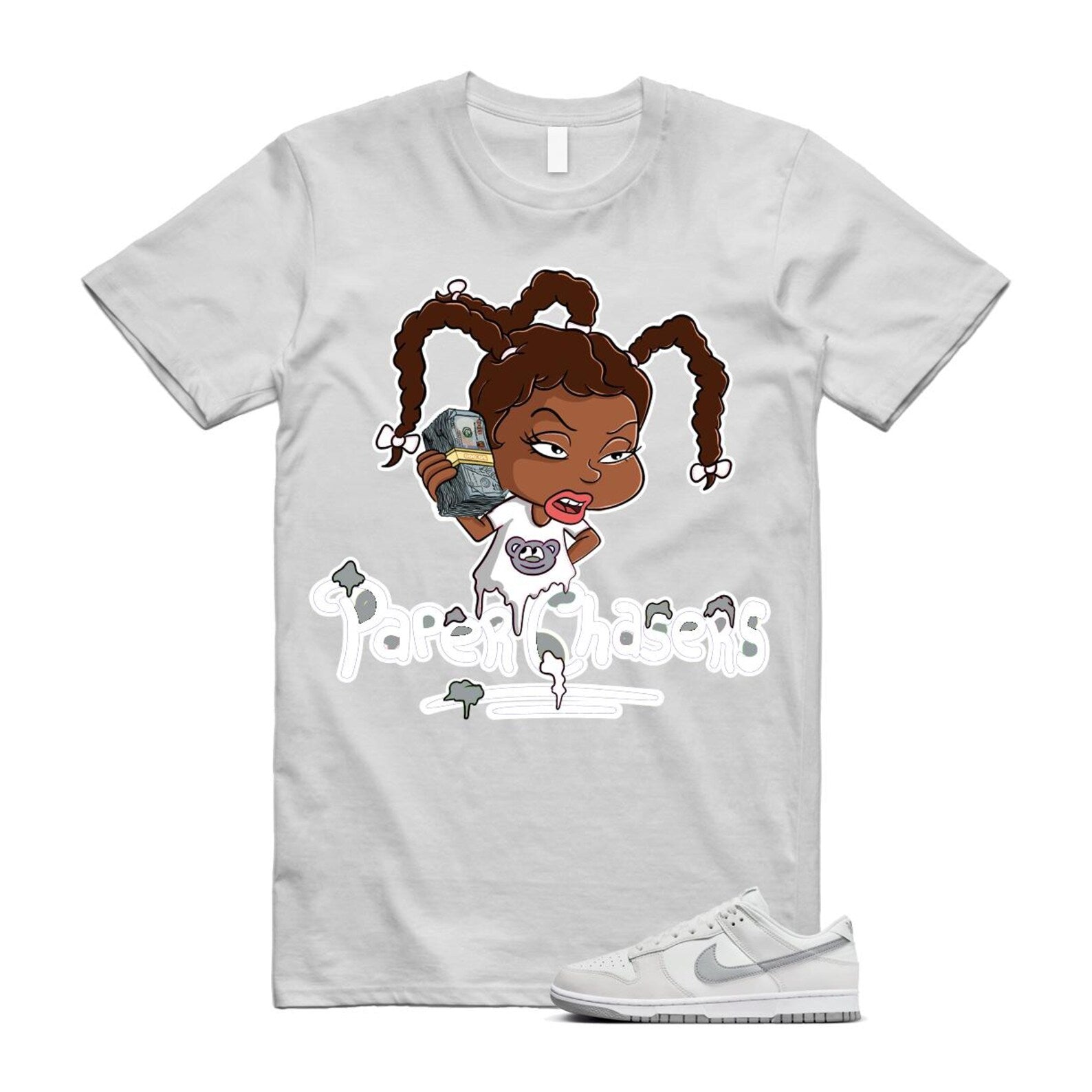 Dunk Summit White Light Smoke Grey Platinum Tint Low Retro T Shirt Match PC T-Shirt, Sneaker Match Tee