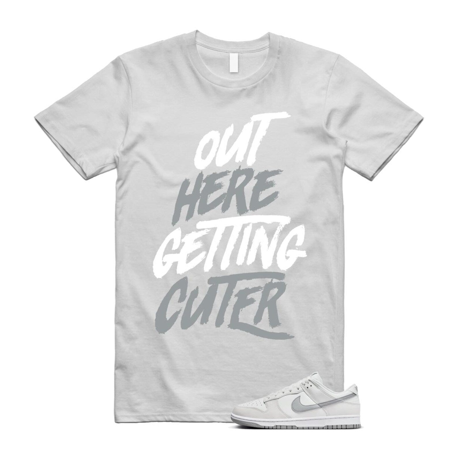Dunk Summit White Light Smoke Grey Platinum Tint Low Retro T Shirt Match CUTER T-Shirt, Sneaker Match Tee
