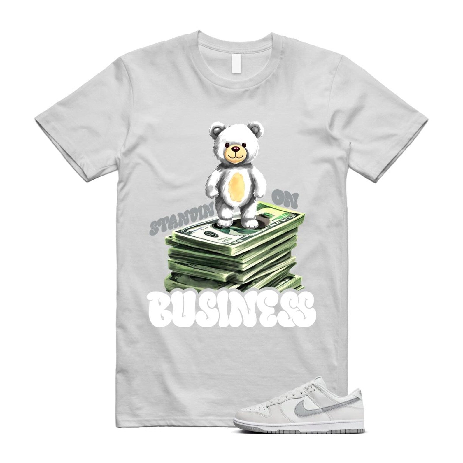 Dunk Summit White Light Smoke Grey Platinum Tint Low Retro T Shirt Match SB2 T-Shirt, Sneaker Match Tee