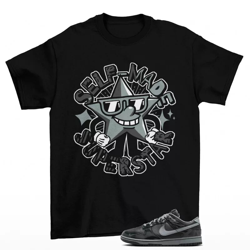 Superstar Sneaker Shirt Black to Match Dunk Low Berlin FZ3053-001 T-Shirt, Sneaker Match Tee
