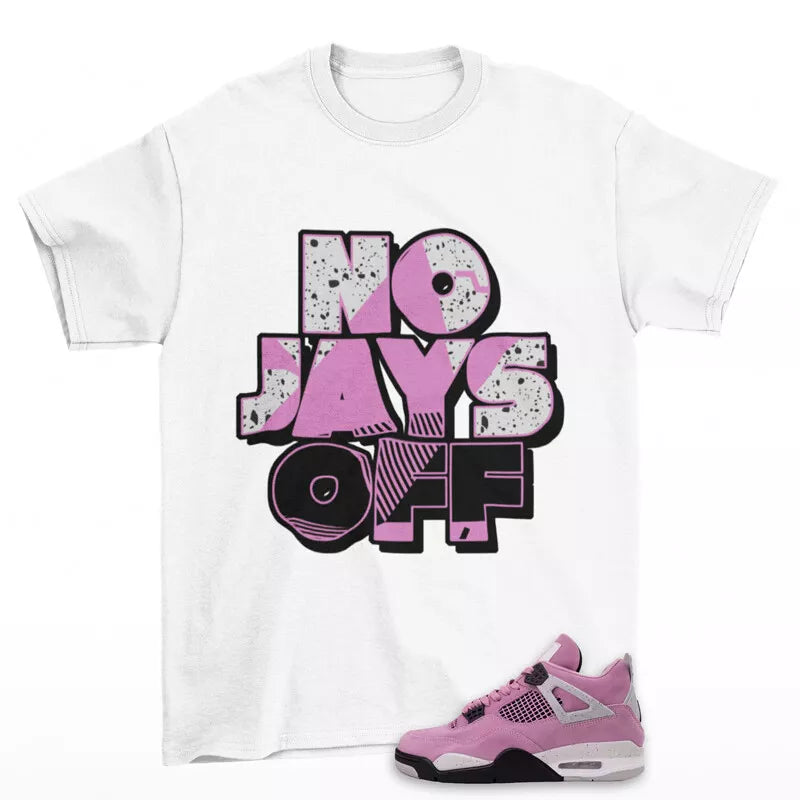 Jay All Day Sneaker Shirt White to Match Jordan 4 Retro Orchid AQ9129-501 T-Shirt, Sneaker Match Tee