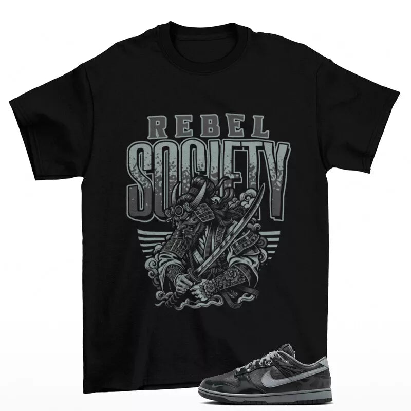 Rebel Sneaker Shirt Black to Match Dunk Low Berlin FZ3053-001 T-Shirt, Sneaker Match Tee