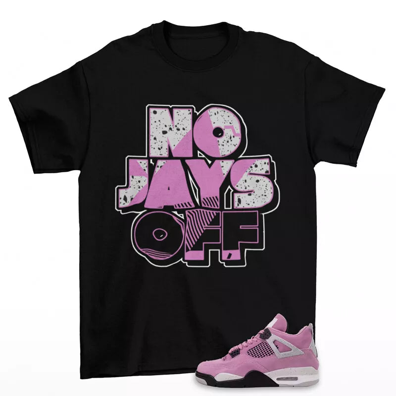 Jay All Day Sneaker Shirt Black to Match Jordan 4 Retro Orchid AQ9129-501 T-Shirt, Sneaker Match Tee