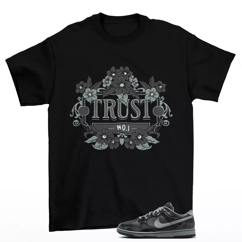 Trust Sneaker Shirt Black to Match Dunk Low Berlin FZ3053-001 T-Shirt, Sneaker Match Tee