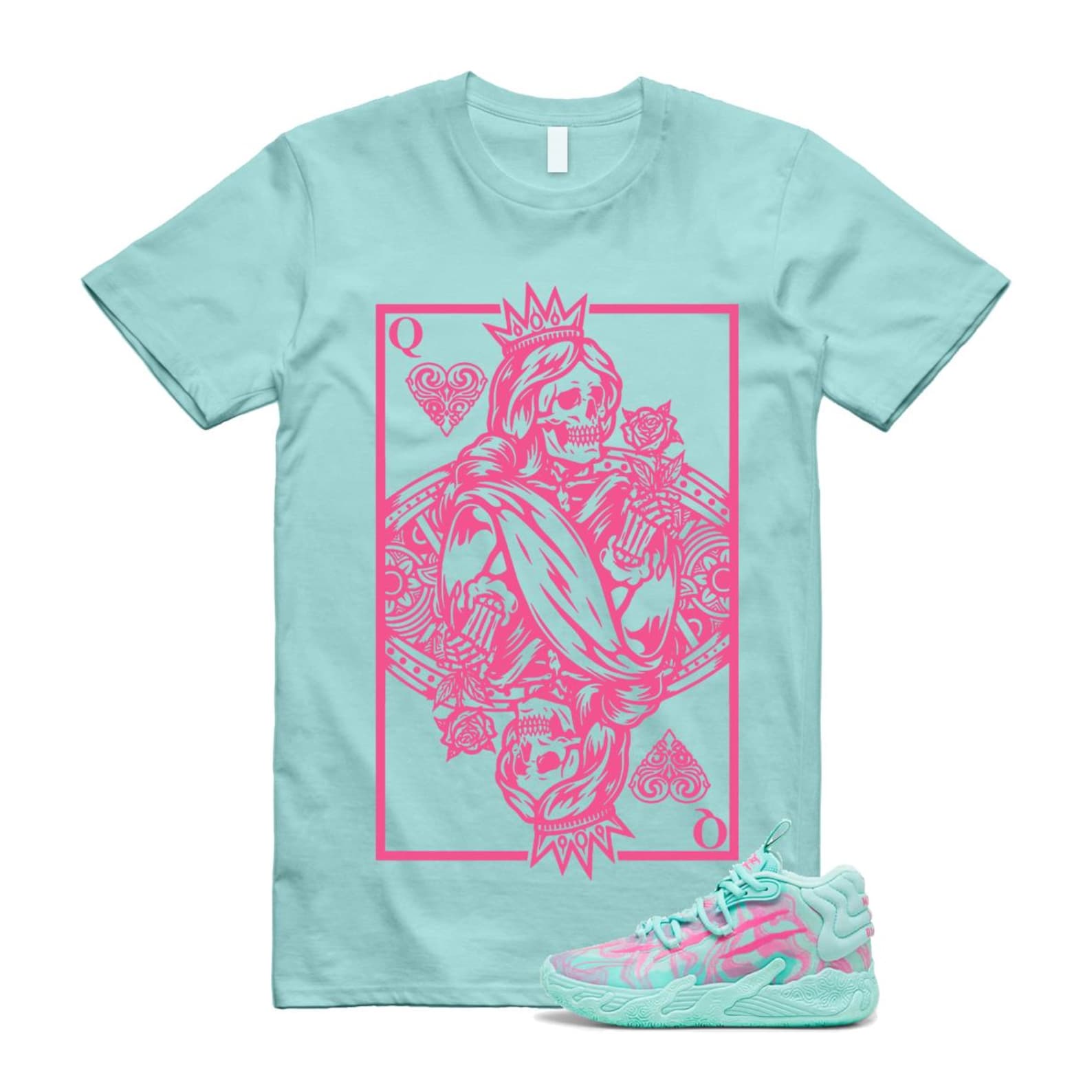 Miami LaMelo Ball MB.03 Teal Pink T Shirt Match QC T-Shirt, Sneaker Match Tee