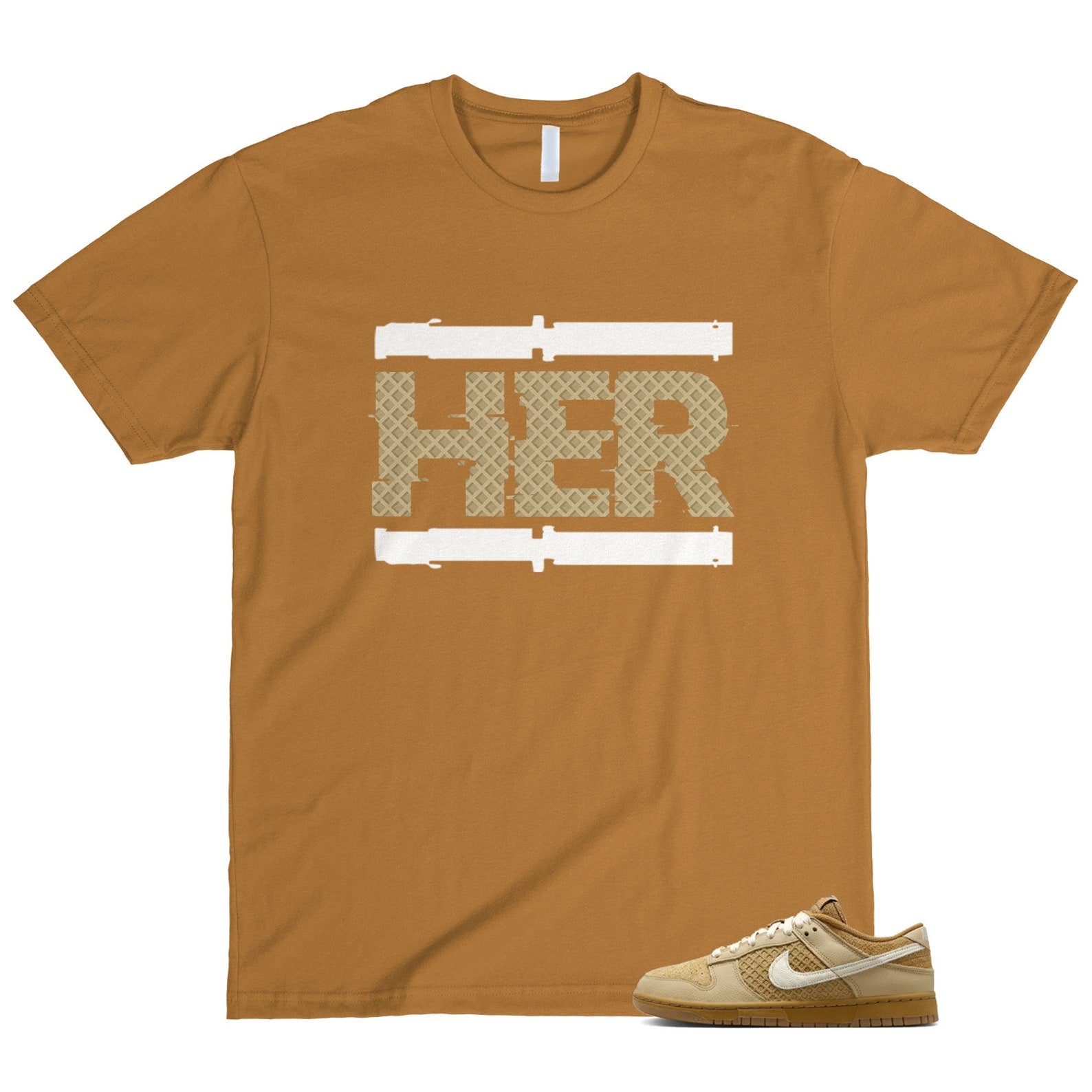 Dunk Waffle Wheat Coconut Milk Sesame Black Total Orange Low T Shirt Match HER T-Shirt, Sneaker Match Tee
