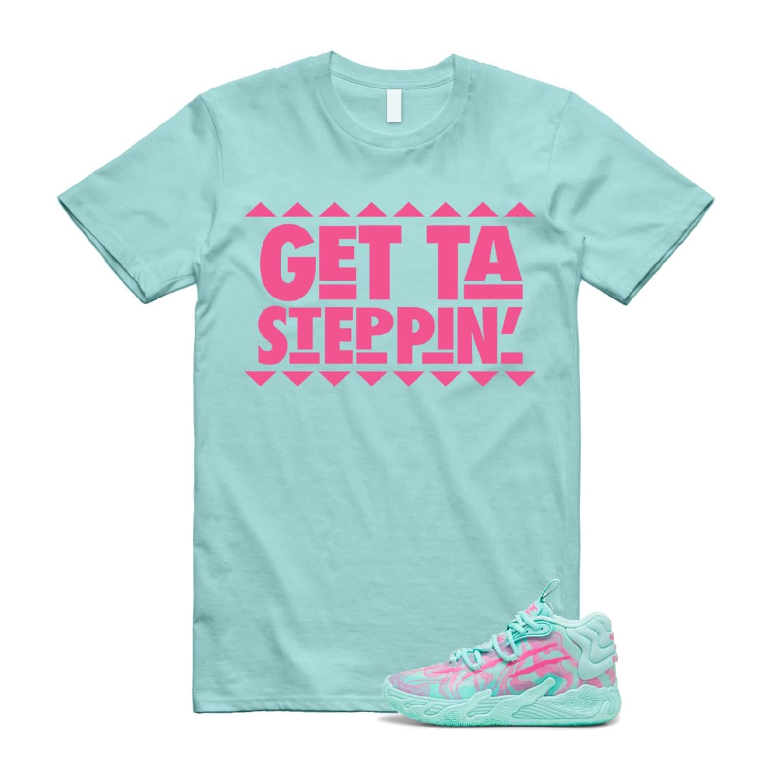 Miami LaMelo Ball MB.03 Teal Pink T Shirt Match GET T-Shirt, Sneaker Match Tee