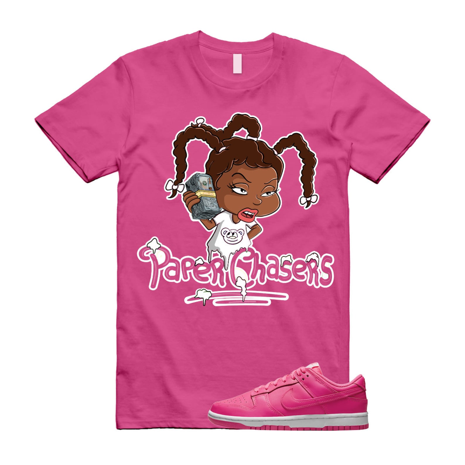 PC T Shirt to match N Dunk Low WMNS Hot Hyper Pink White T-Shirt, Sneaker Match Tee