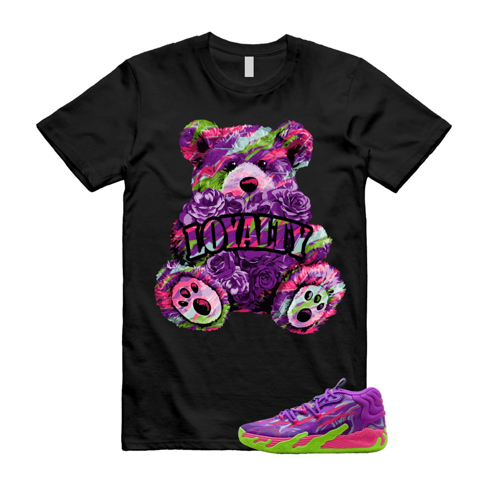 Toxic LaMelo Ball Purple Glimmer Green Gecko 03 Slime T Shirt Match LYLTY T-Shirt, Sneaker Match Tee