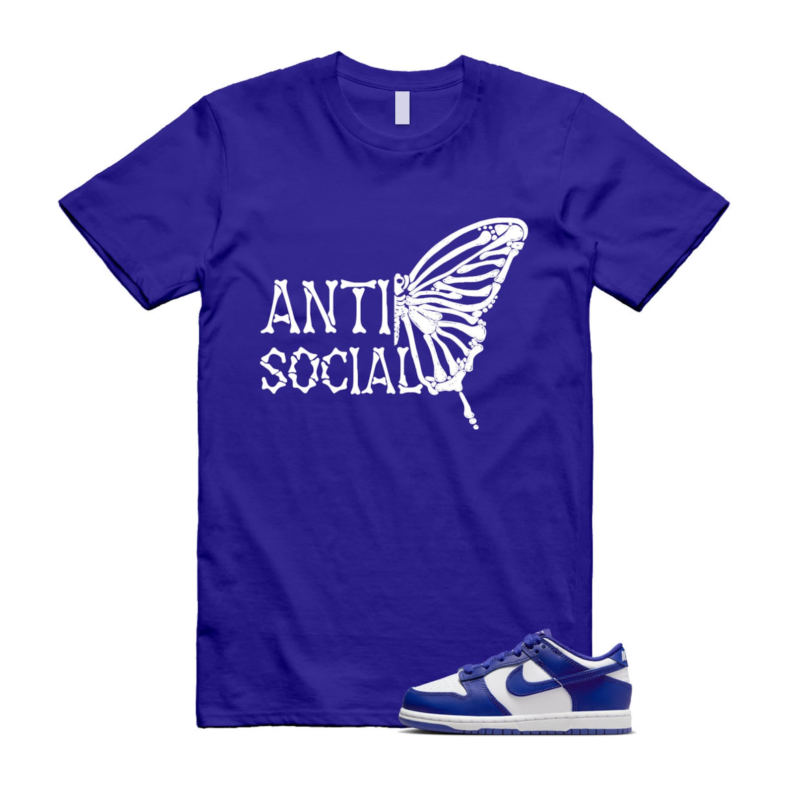 Dunk Concord Grape Purple Blue White Low T Shirt Match ASB T-Shirt, Sneaker Match Tee
